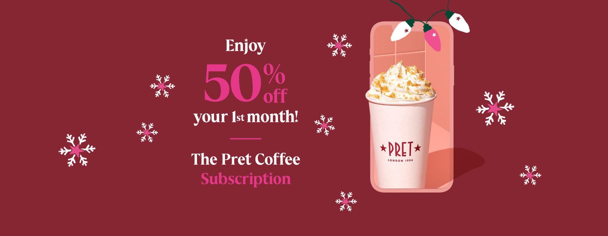Enjoy 50% off your first month!