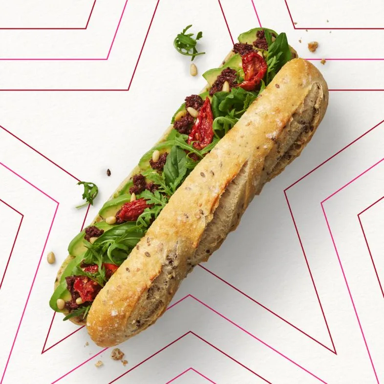 Avo, Olive & Toms Baguette