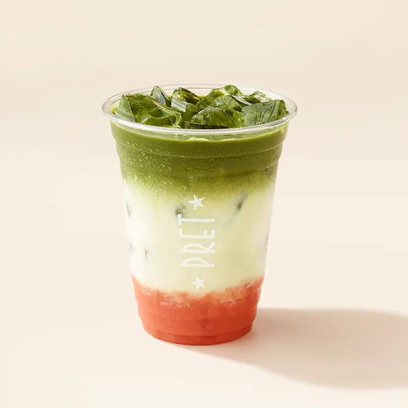 US005770 Pink Guava Matcha Iced Latte