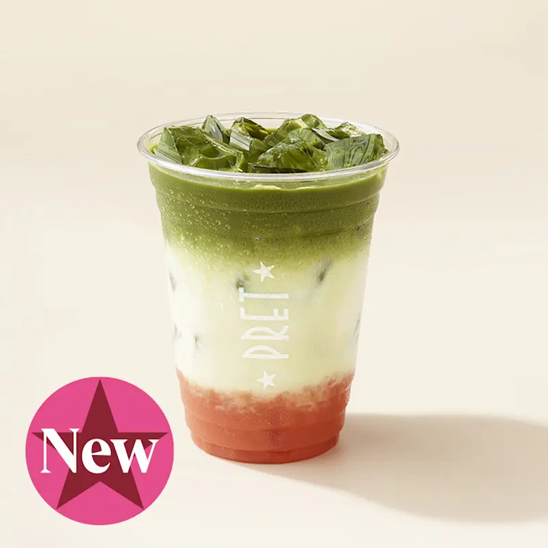 US005770 Pink Guava Matcha Iced Latte