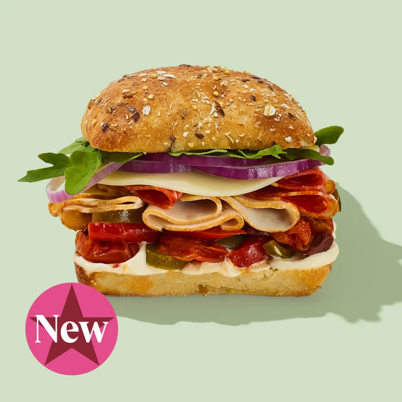 US005600 Prets Italian Turkey Club Sandwich