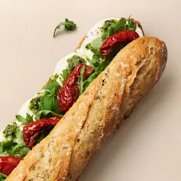 Mozzarella, Roasted Tomato & Pesto Baguette