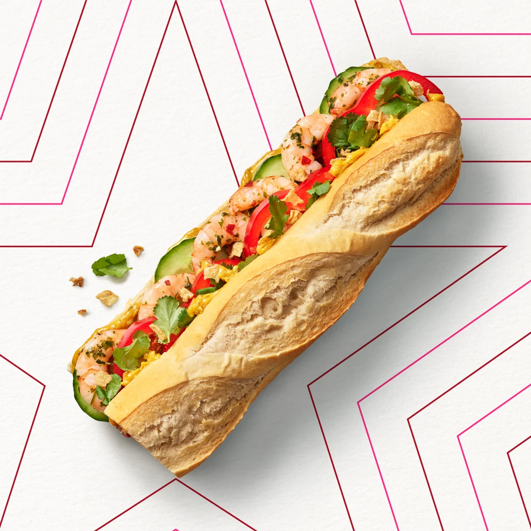 Coronation Prawn Baguette