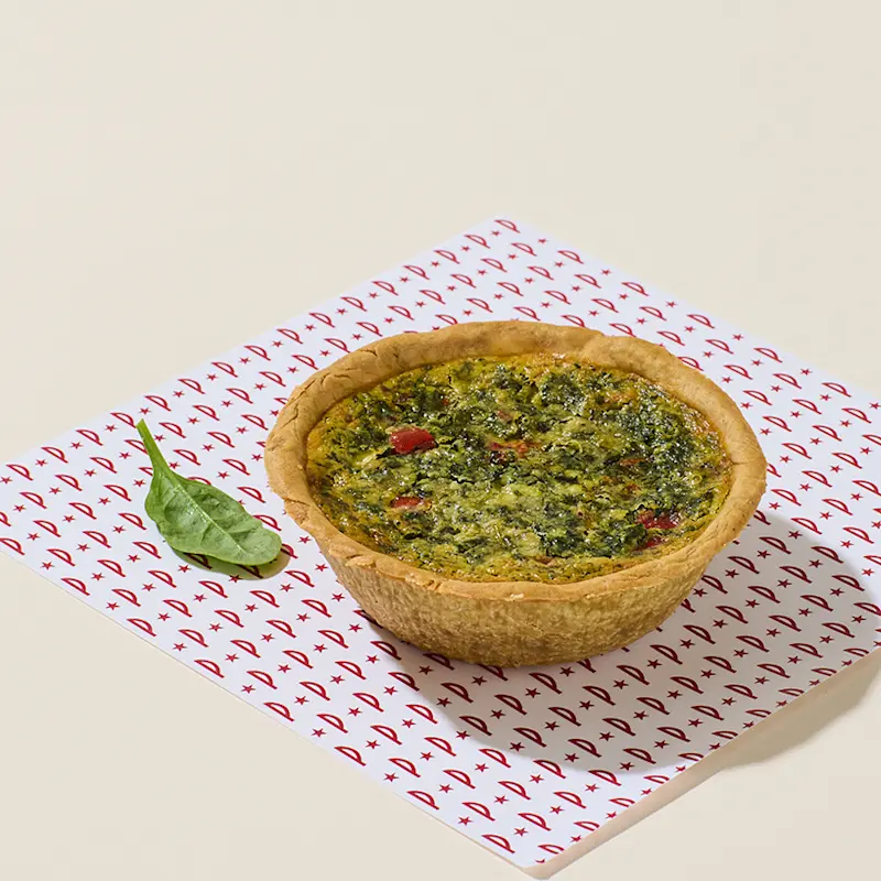 US005660 Spinach & Fontina Quiche