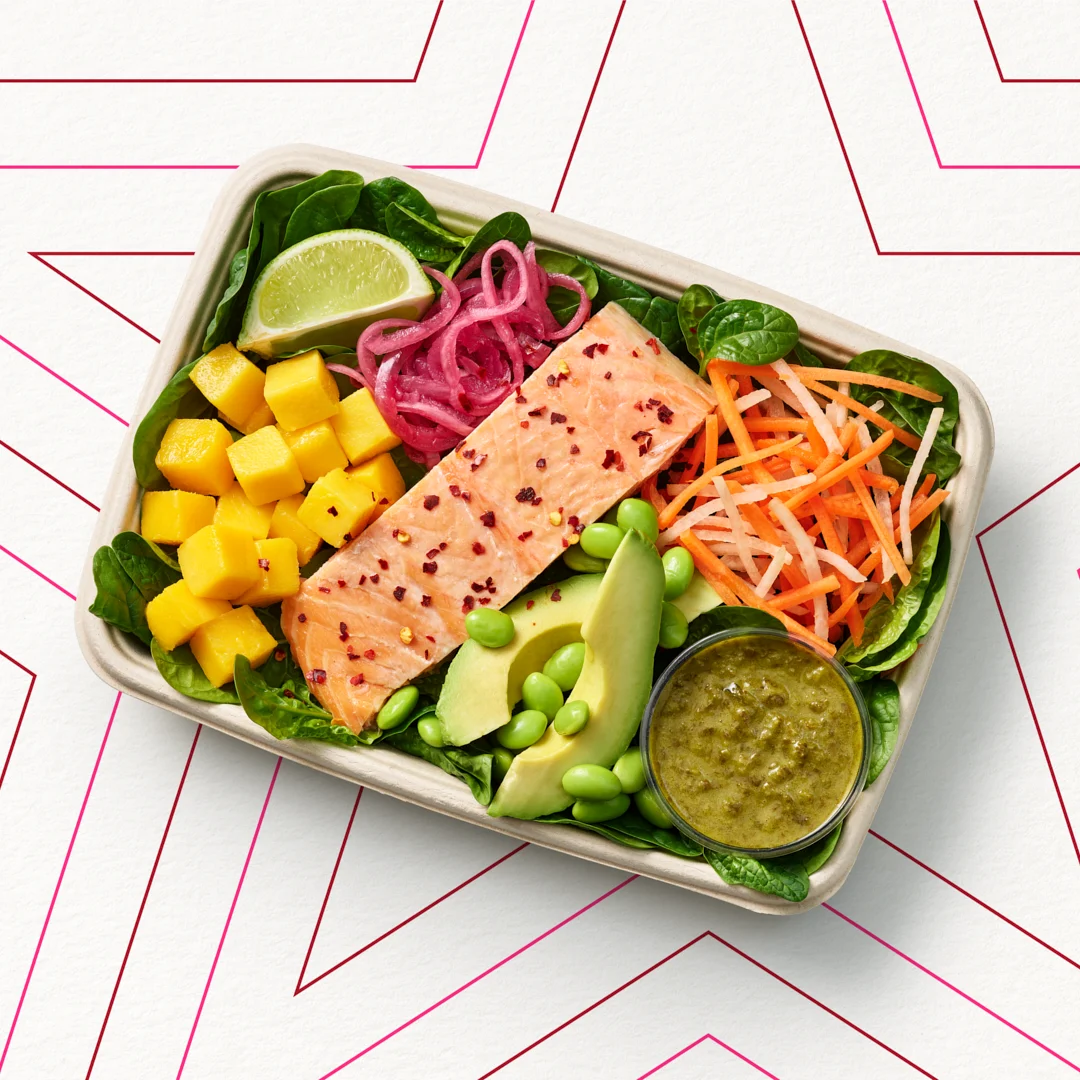 Roasted Salmon & Mango Protein Plate
