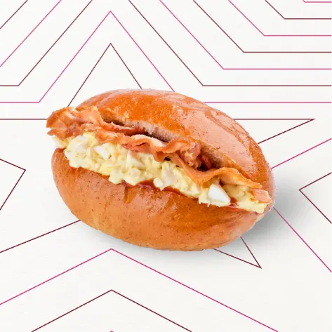 HK002203 Crispy Bacon and Egg Whole Wheat Brioche