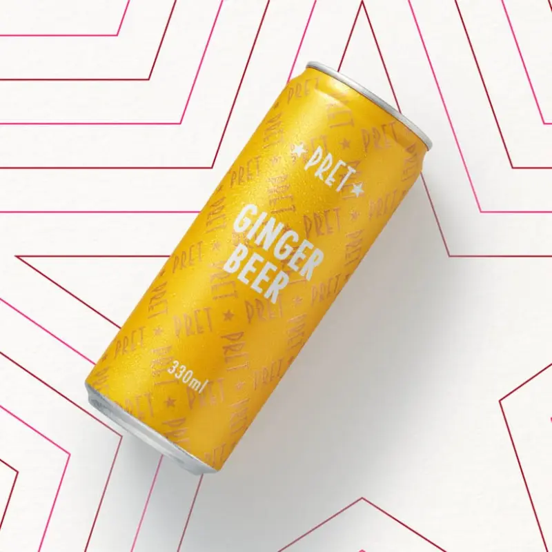 HK002283 Pure Pret Sparkling Ginger Beer