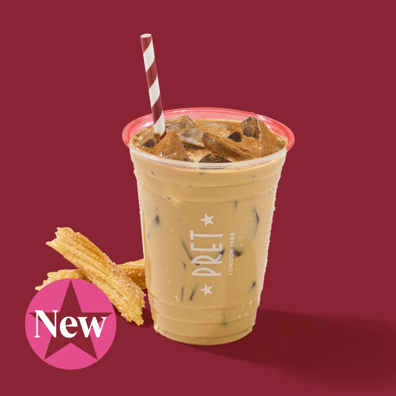 US005636 Prets Churro Iced Latte