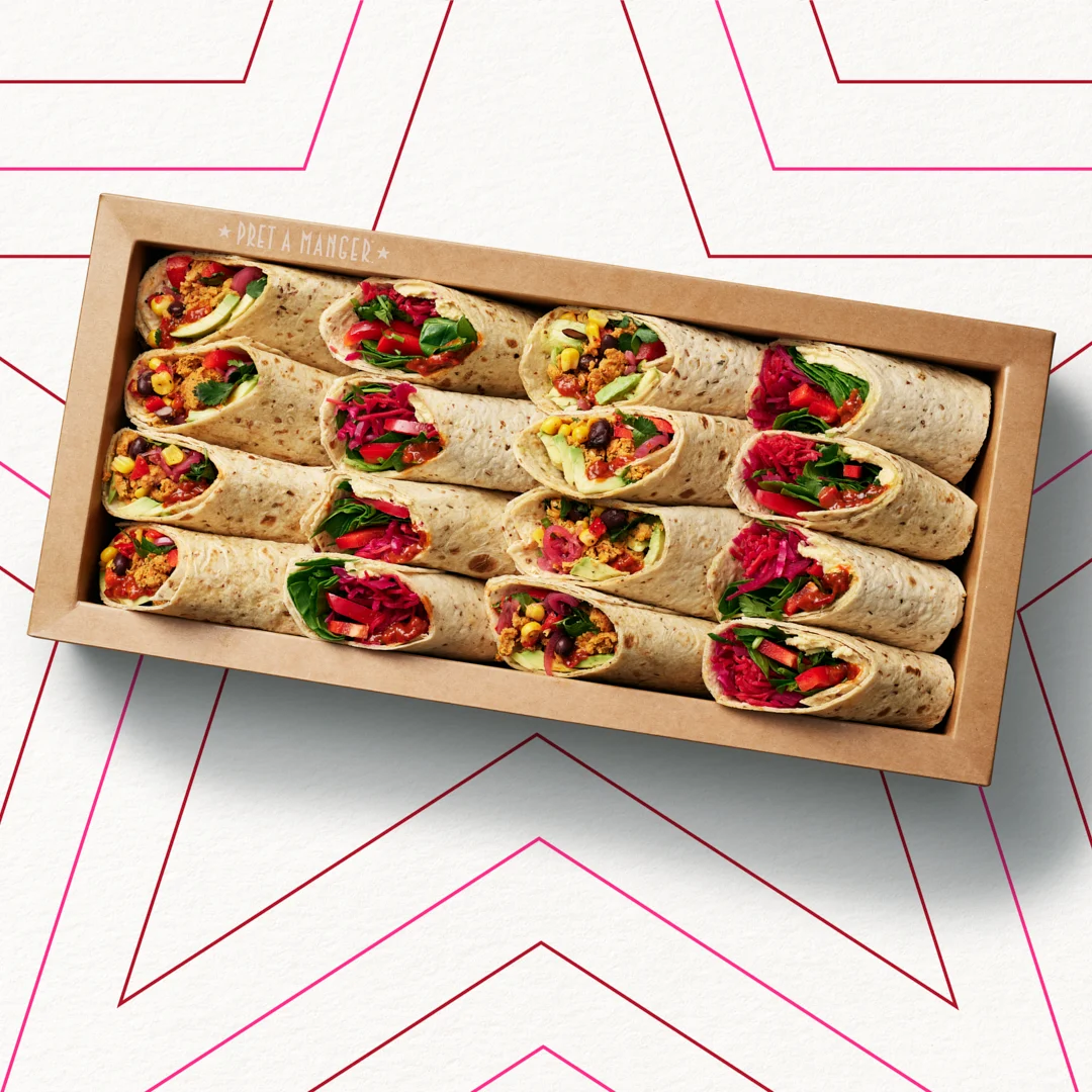 Pret's Veggie Salad Wrap Platter