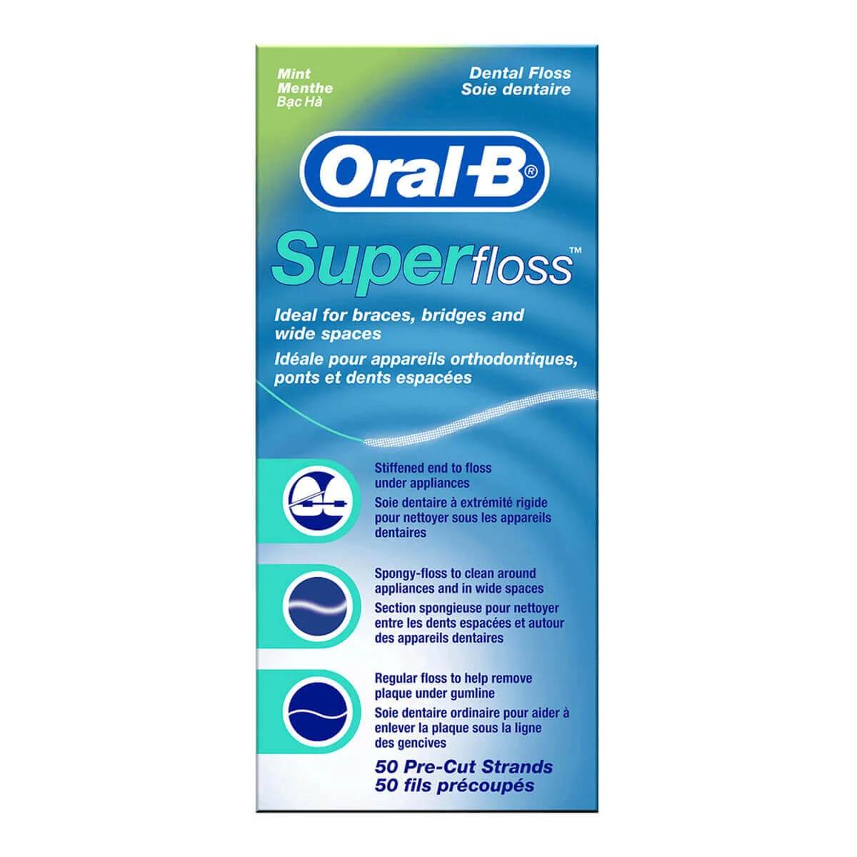 Oral-B Super Floss förskurna tandrengöringstrådar 