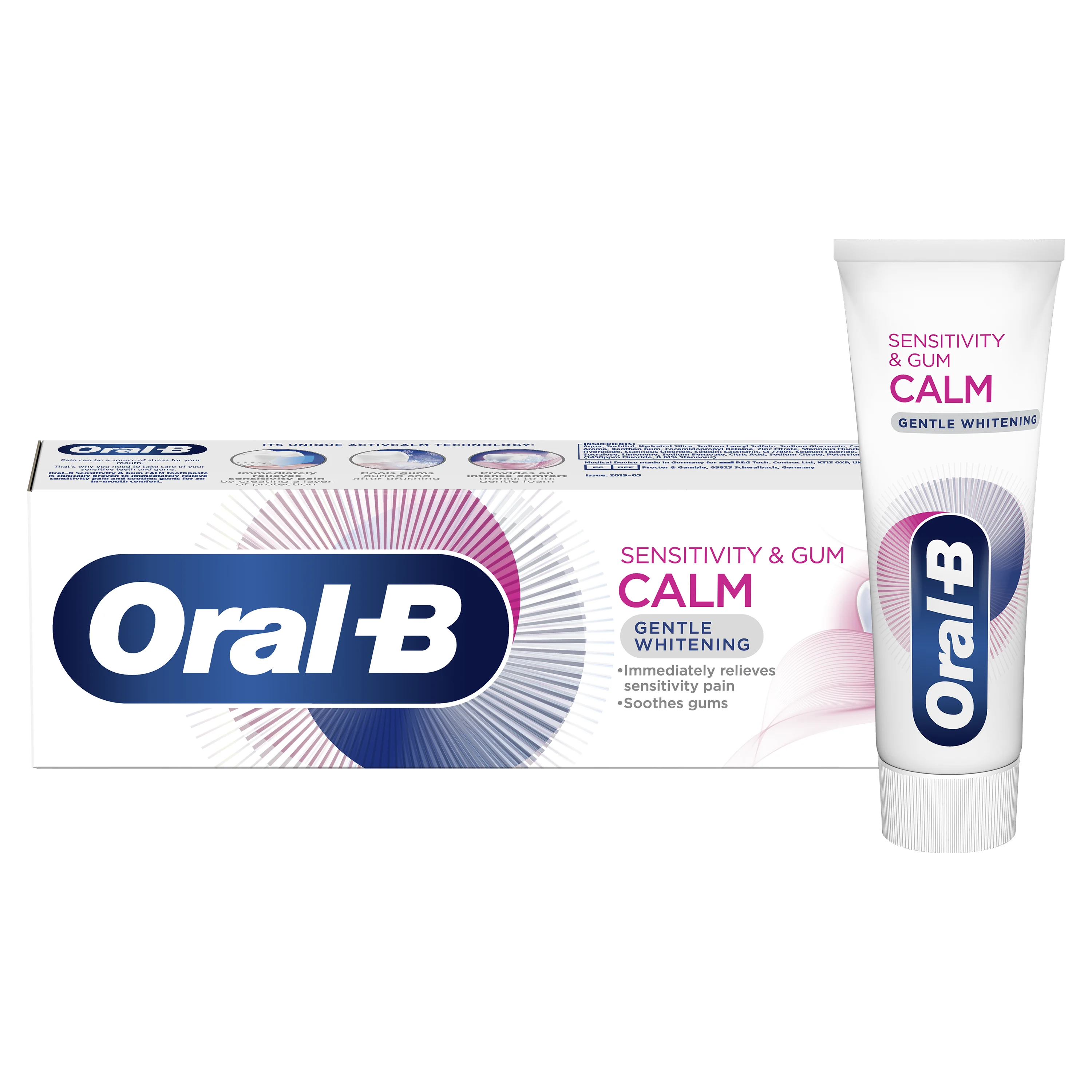 Oral-B Sensitivity & Gum Calm Gentle Whitening Tandkram - primary 