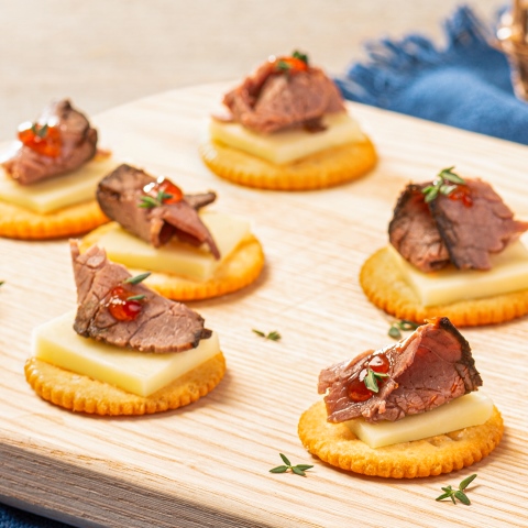  RITZ Roast Beef and Red Pepper Jelly Bites