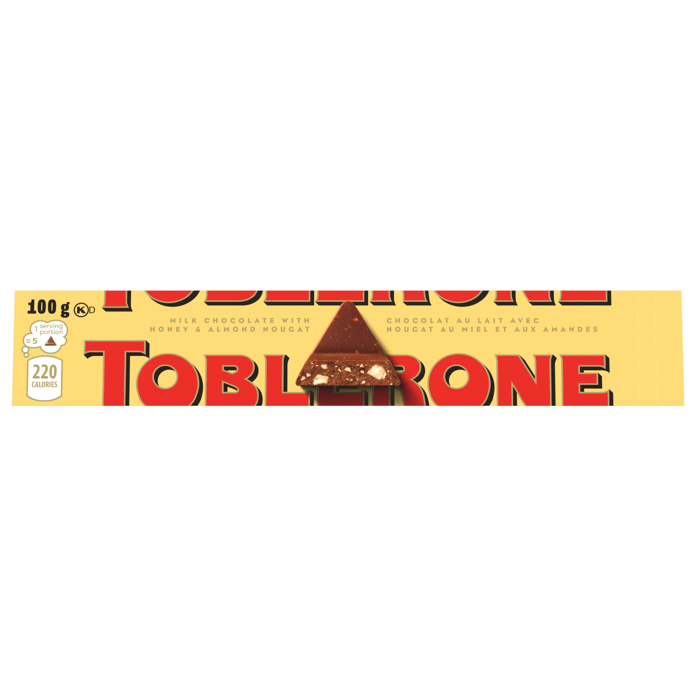 TOBLERONE MILK CHOCOLATE WITH HONEY AND ALMOND NOUGAT BAR (100 G)