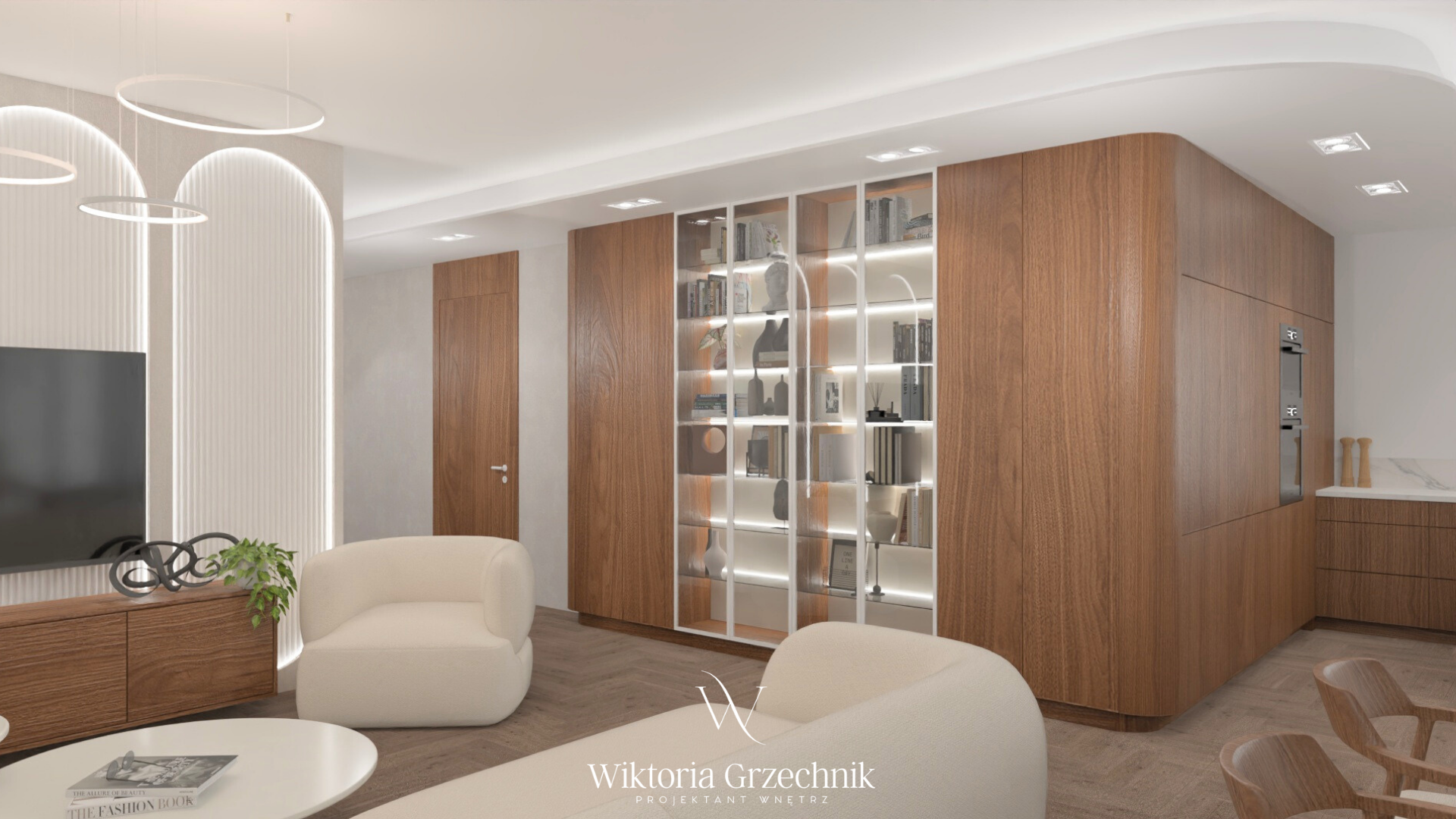 Minimalistyczna strefa dzienna z duszą – projekt wnętrza domu w Orzeszu - zdjęcie 2