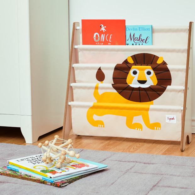 3 Sprouts Book Rack - Yellow Lion.