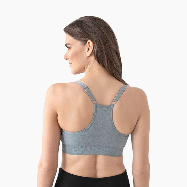 Kindred Bravely Sublime Support Low Impact Nursing & Maternity Sports Bra - Seaglass Heather, Small.