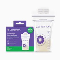 Lansinoh Breastmilk Storage Bags, 100 Count, Baby Essentials, Fast Freeze & Thaw Breast Milk Bags for Baby Bottle Feeding, Superior Strength & Stretch, 6 Ounce