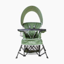 Baby Delight Go with Me Venture Portable Chair | Indoor and Outdoor | Sun Canopy | 3 Child Growth Stages | Moss Bud Green