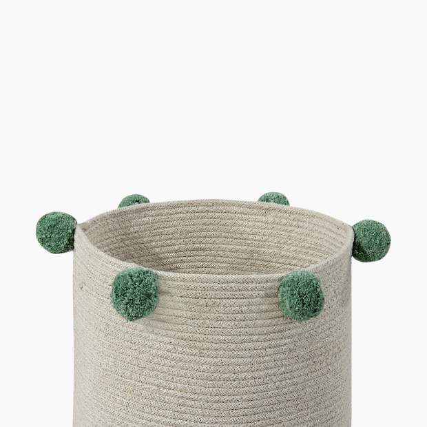 Lorena Canals Cotton Bubbly Basket - Natural/Green.