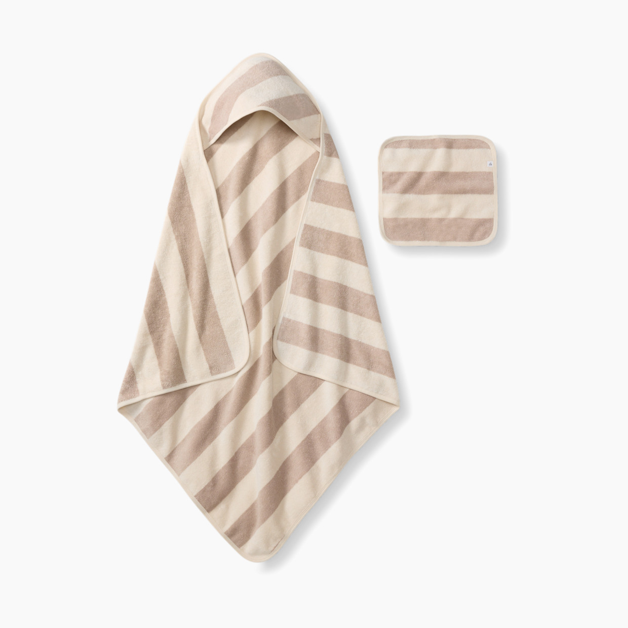 Burt's Bees Baby Organic Cotton Woven Terry Towel - Oat, One Size.