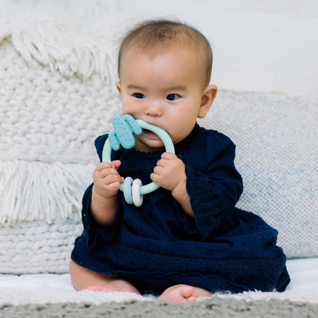 Itzy Ritzy Silicone Teether with Rattle - Cactus.