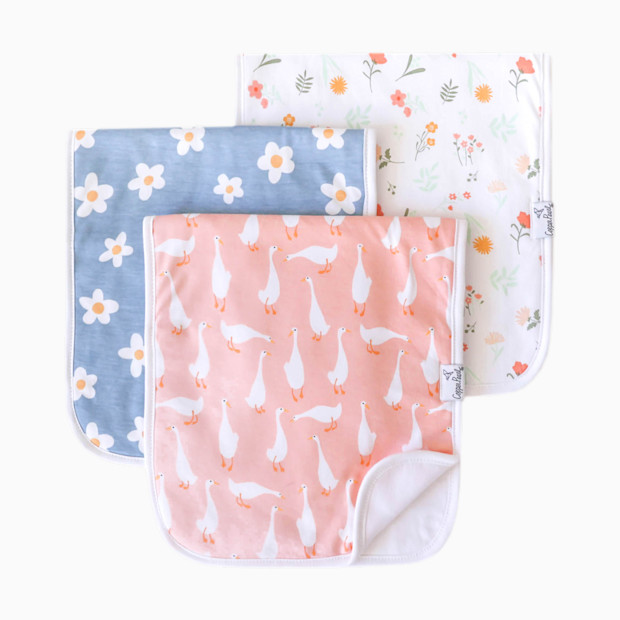 Copper Pearl Printed Burp Cloth Set.