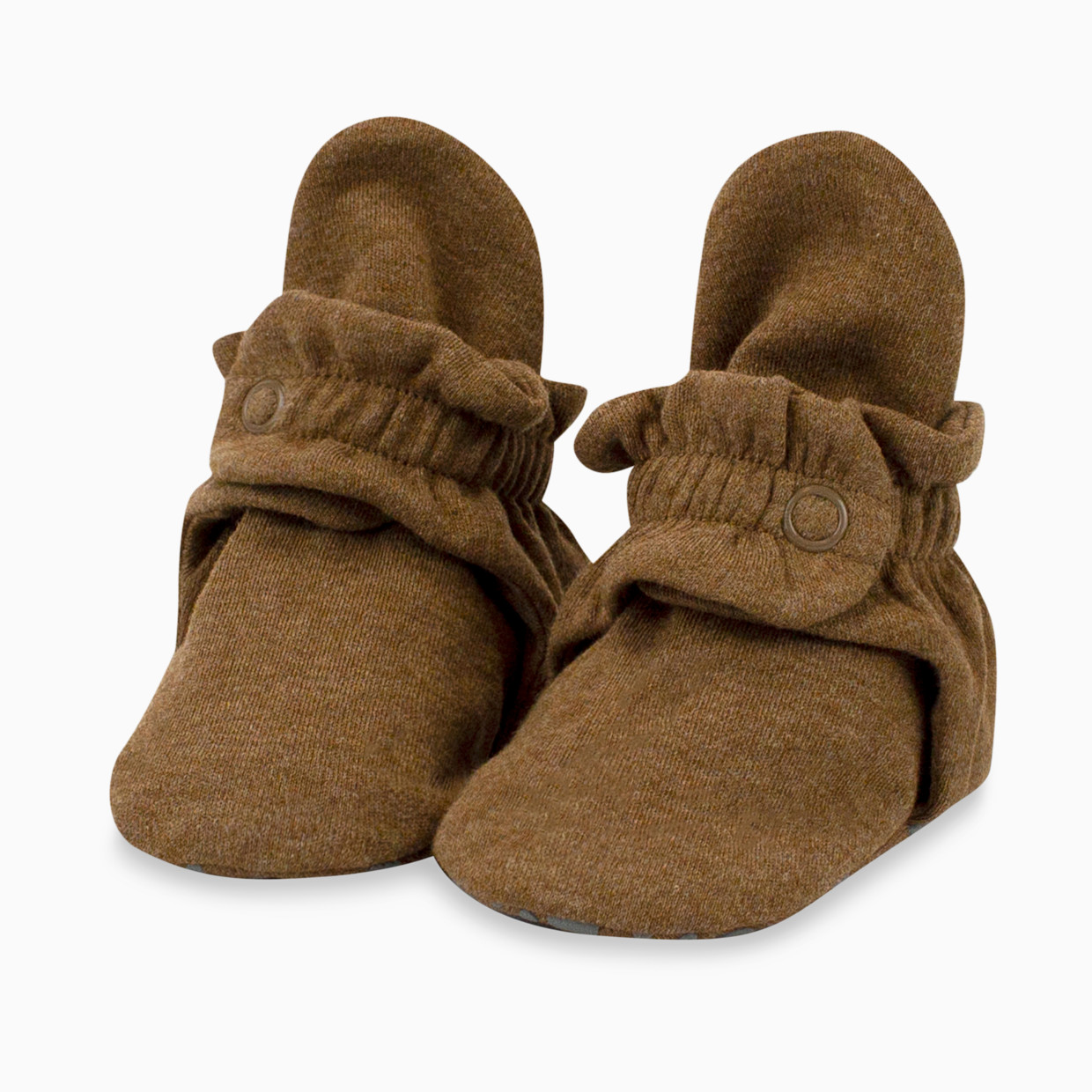 Zutano Organic Cotton Booties - Heather Mocha, 3-6 M.