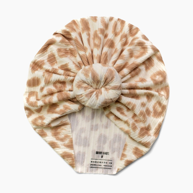 Bunny Knots Knotted Headwrap - Cream Leopard, Nb.