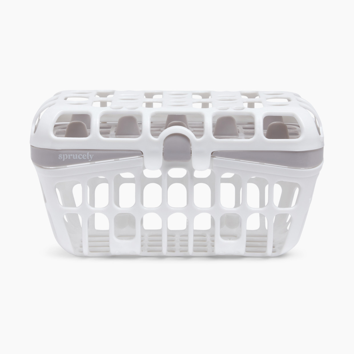 Sprucely Bottle Drying Rack in White/Sage