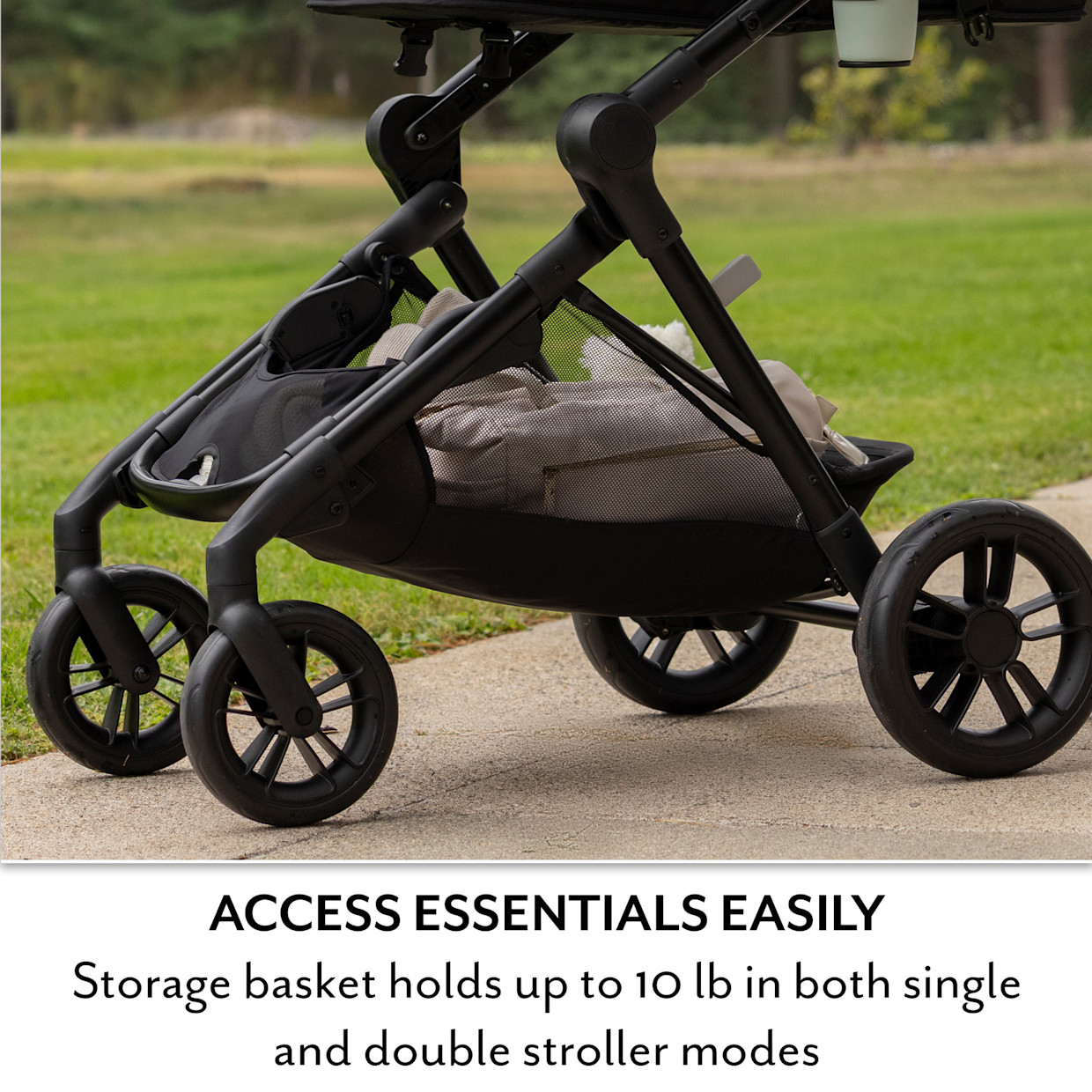 Evenflo Pivot Xpand NXT Travel System featuring LiteMax NXT Infant Car Seat - Coal Black.