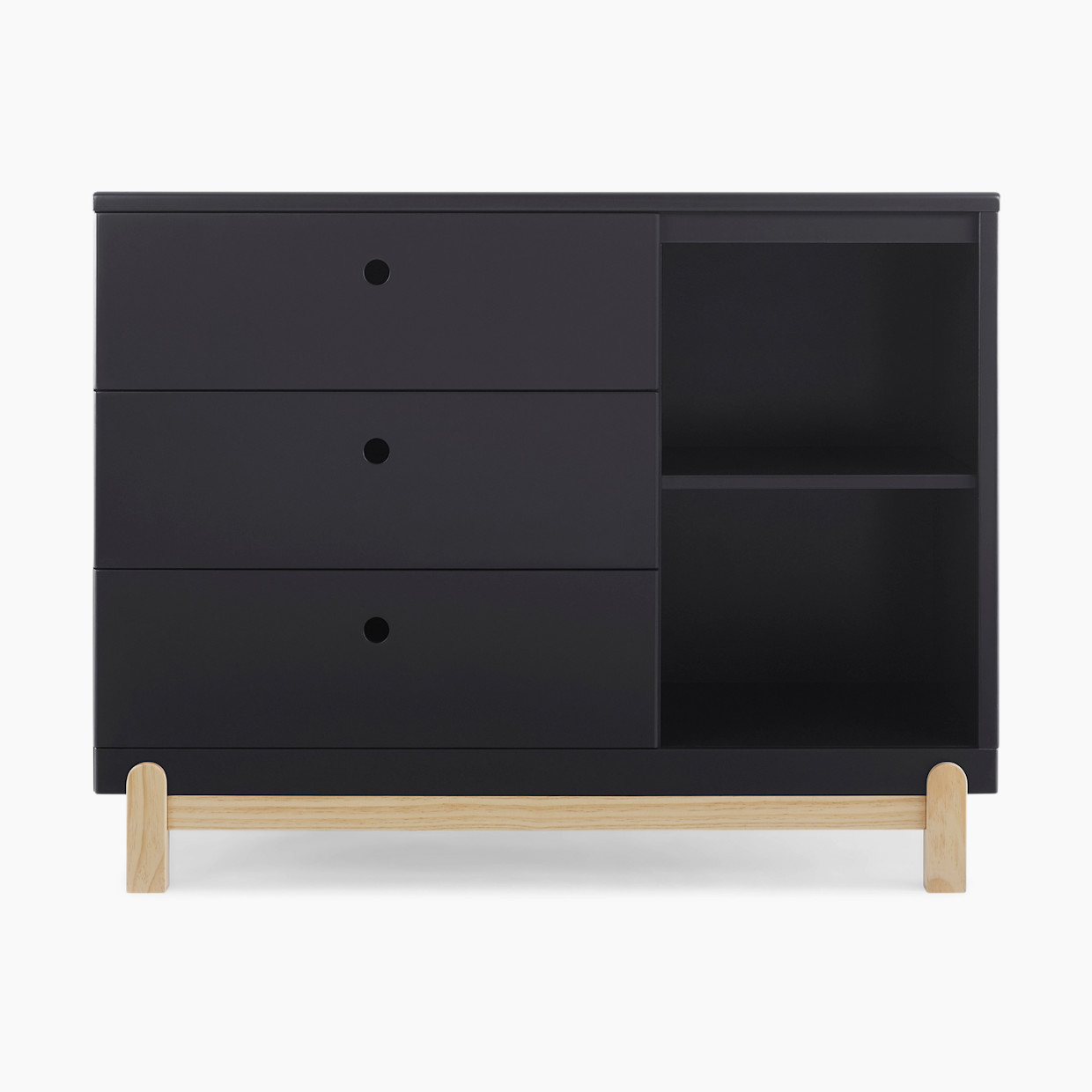 Delta Children Poppy 3 Drawer Dresser - Midnight Grey/Natural.