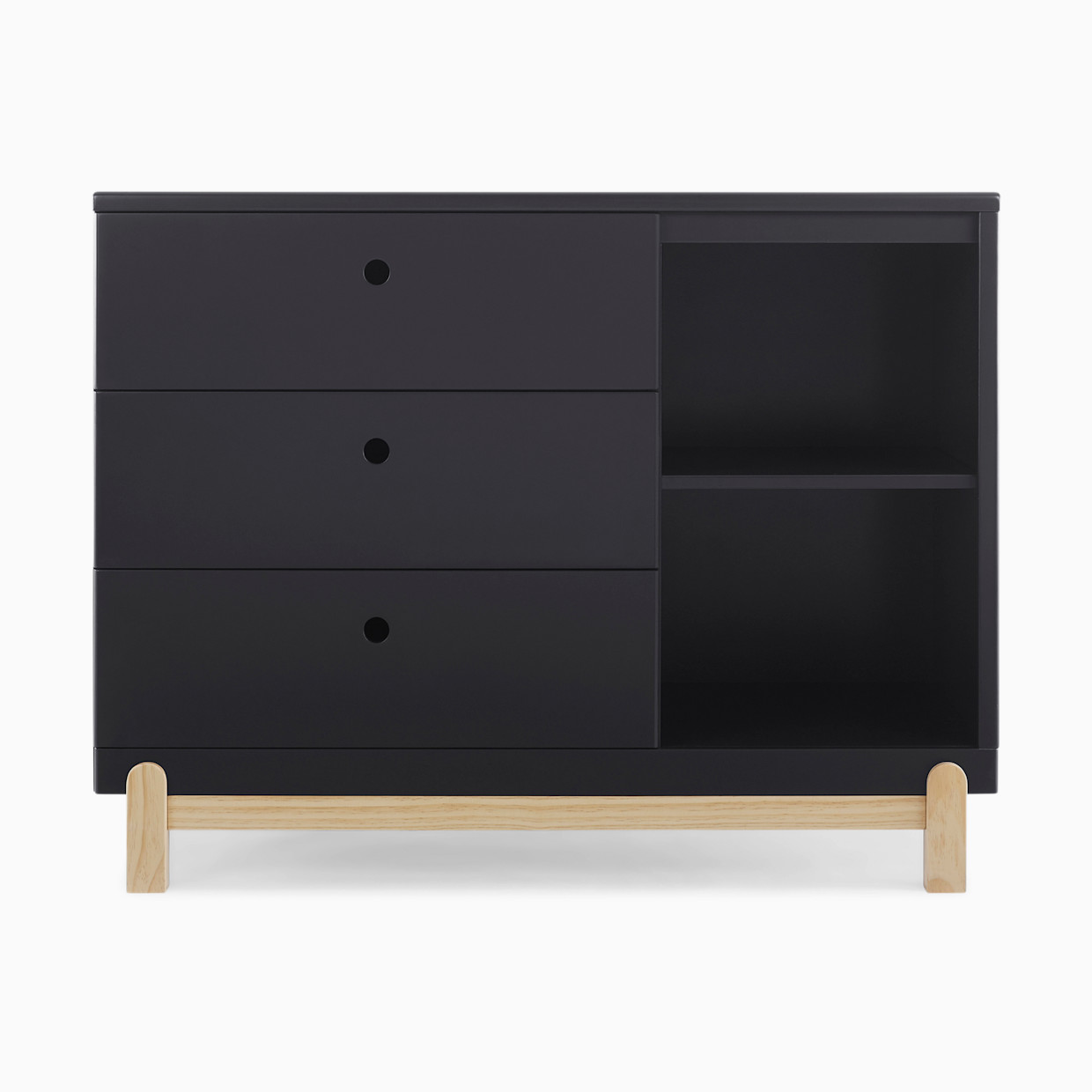 Delta Children Poppy 3 Drawer Dresser - Midnight Grey/Natural.