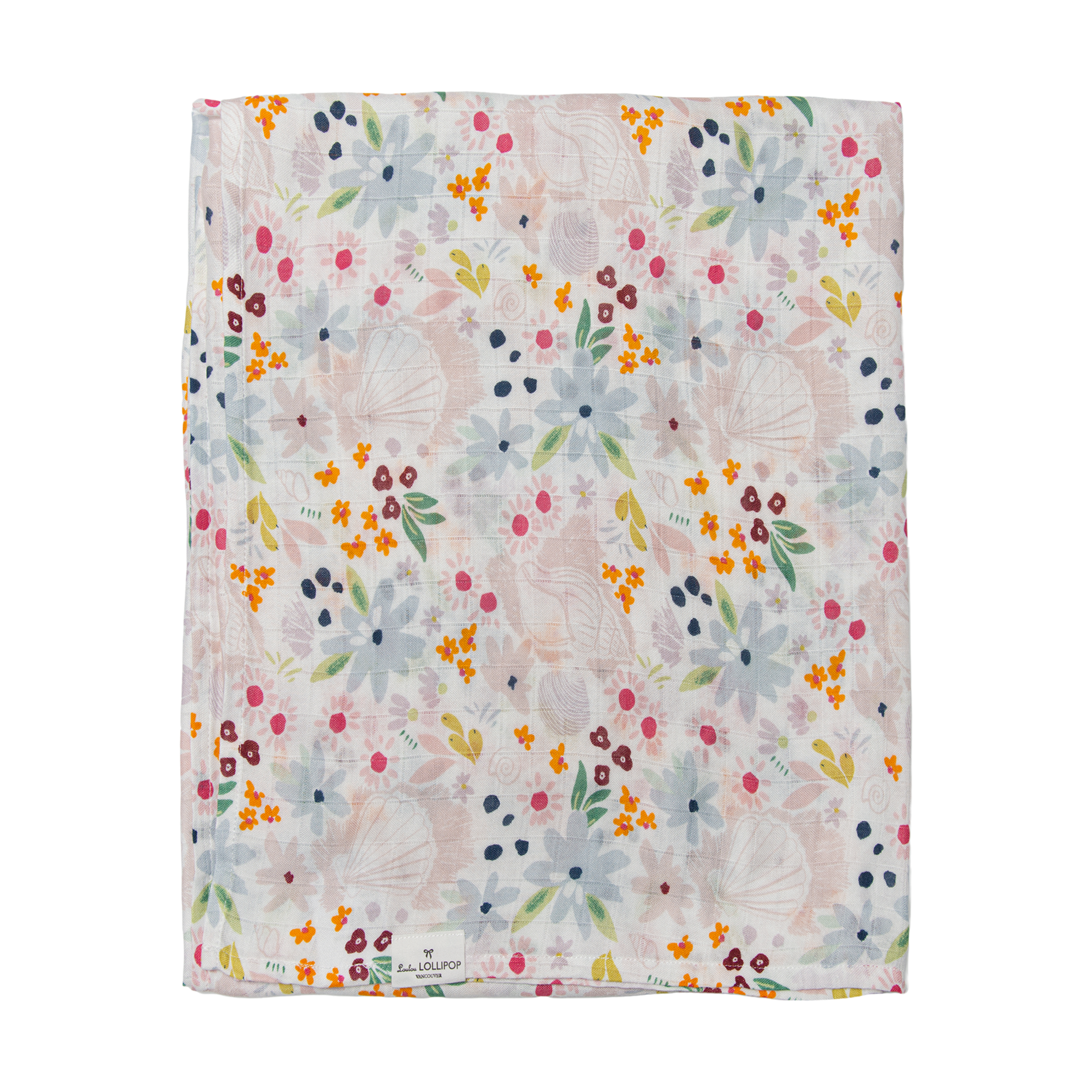 Loulou Lollipop Bamboo Muslin Swaddle Shell Floral Babylist Shop