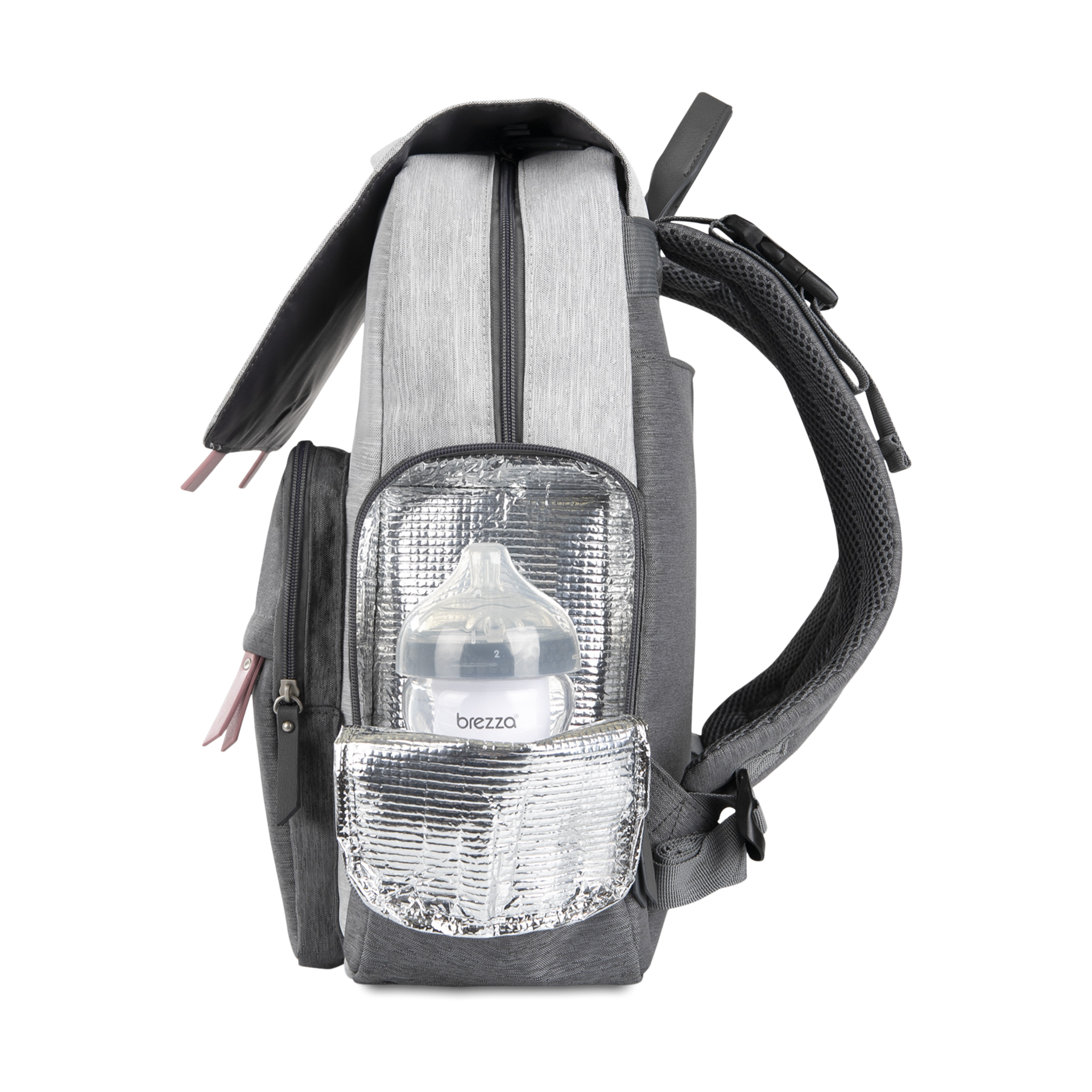 Eddie Bauer Cascade Diaper Bag Backpack Dark Grey/Light Grey