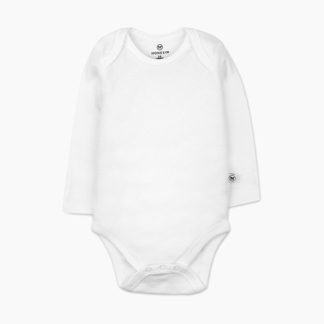 Honest Baby Clothing 10-Pack Organic Cotton Long Sleeve Bodysuits - Bright White, 6-9 M, 10.