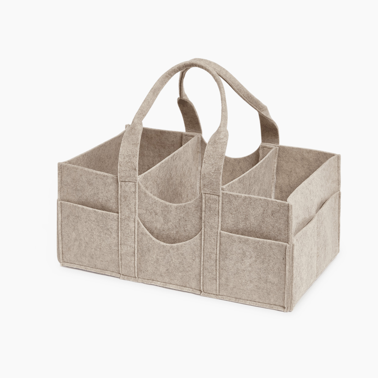 Sprucely Felt Diaper Caddy - Heather Oat, Large.