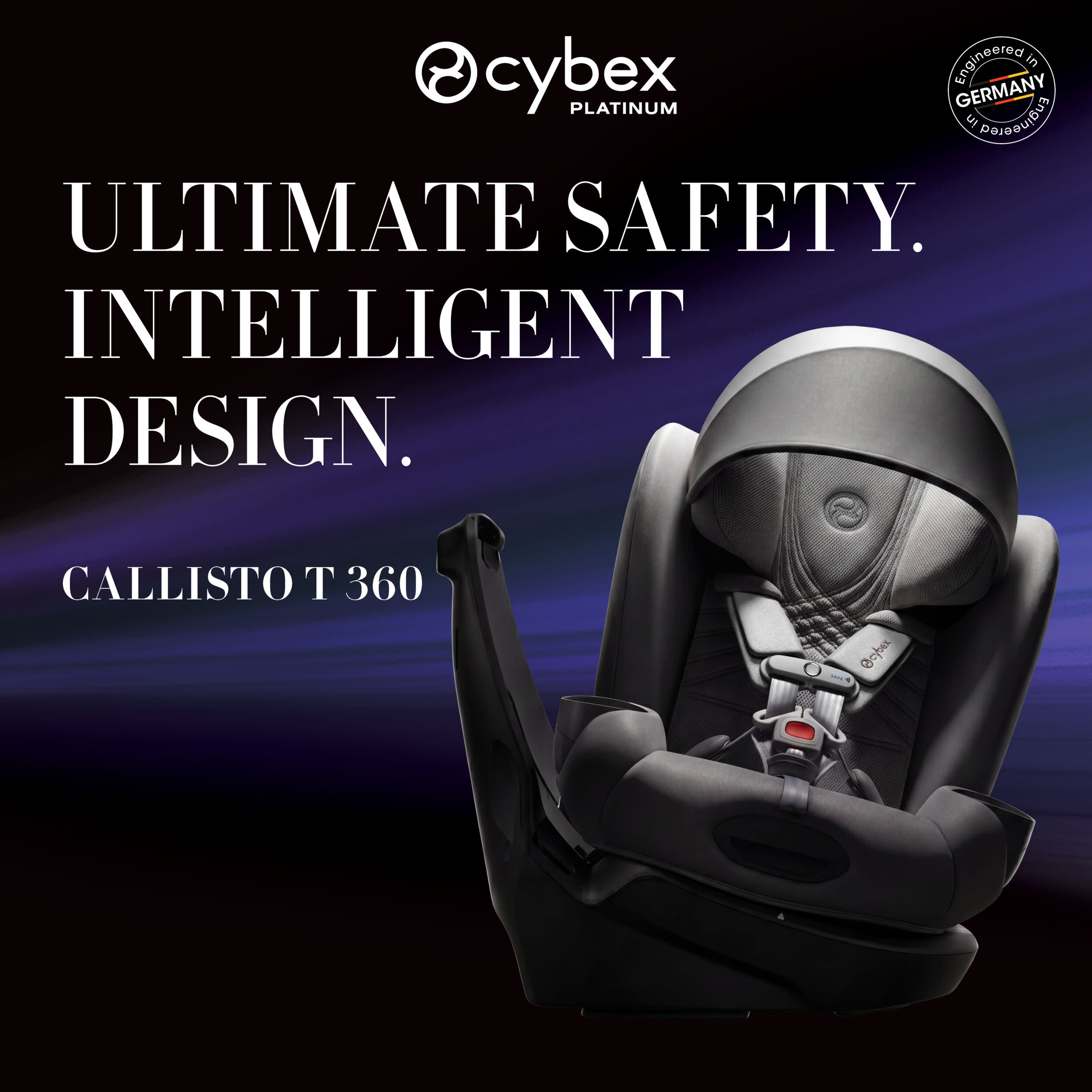 Cybex Callisto T 360 Rotating All-in-One Convertible Car Seat - City Grey.