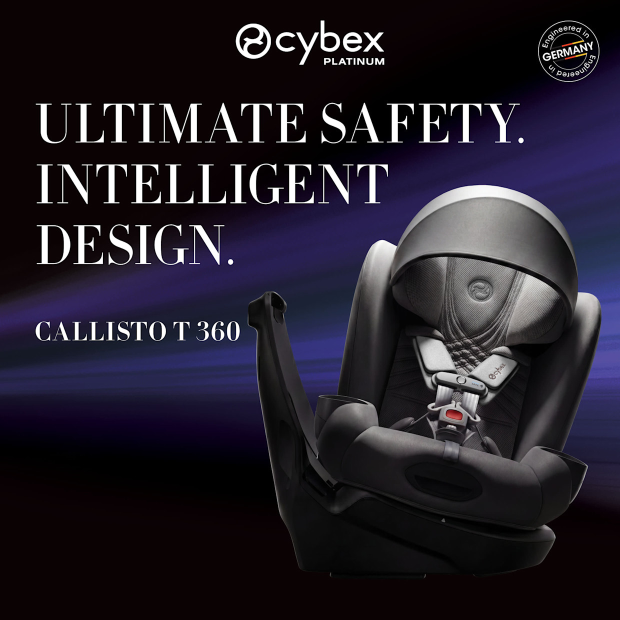 Cybex Callisto T 360 Rotating All-in-One Convertible Car Seat - Off White.