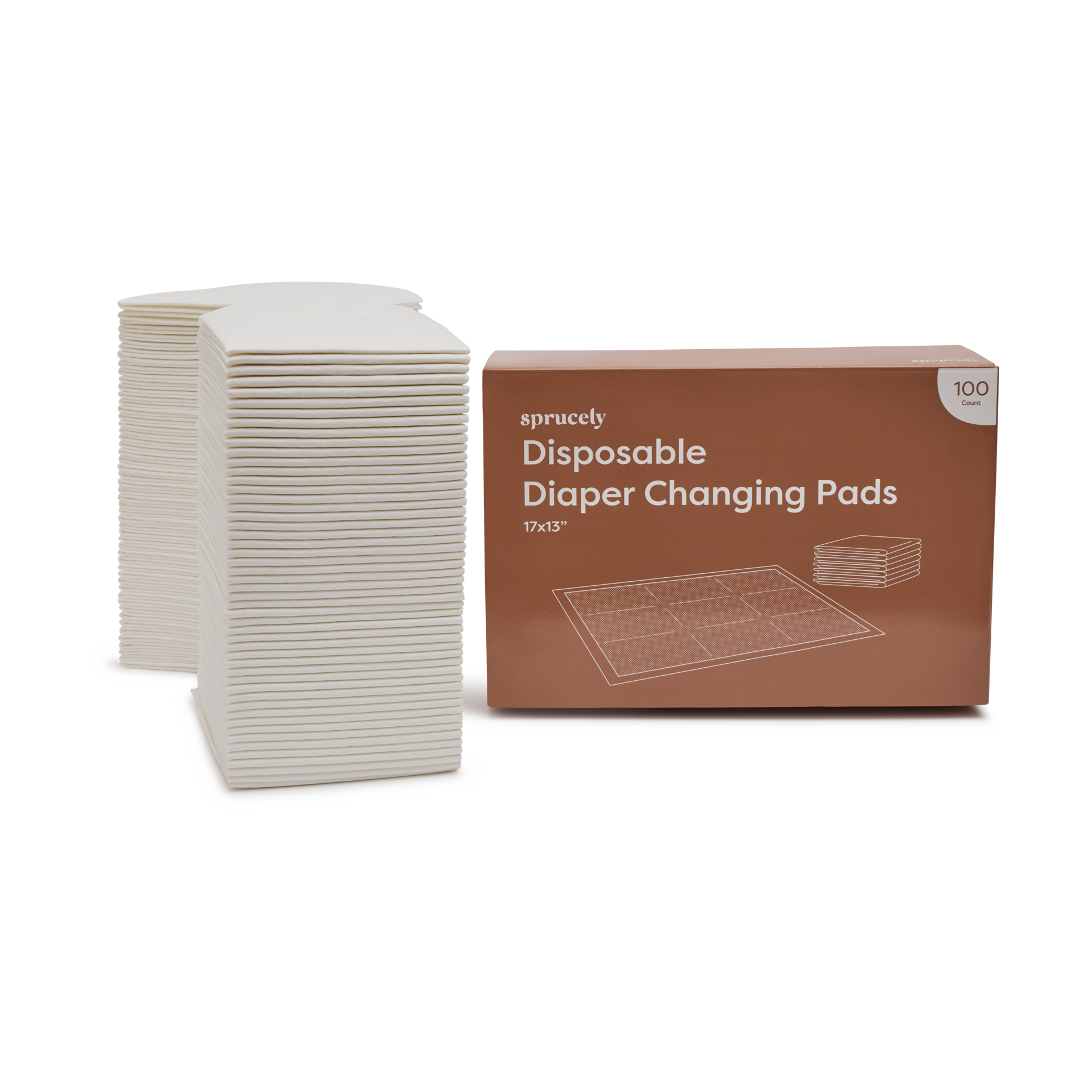 Sprucely Disposable Diaper Changing Pads - 100.