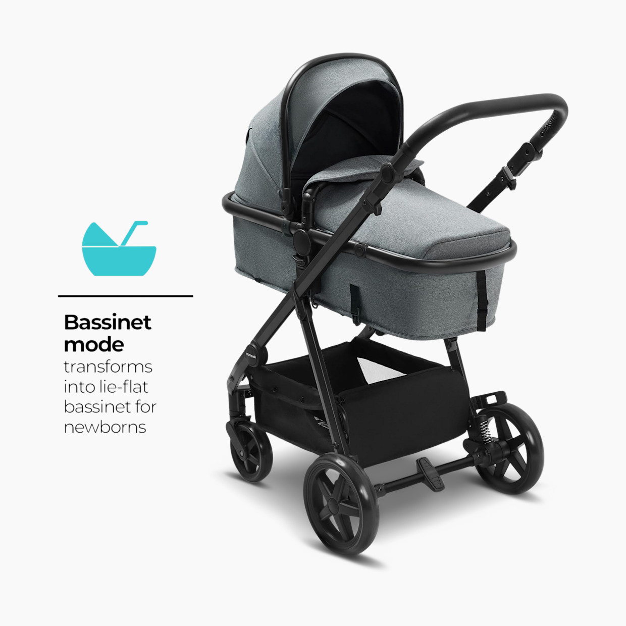 Mompush Meteor 2 Stroller - Gray.