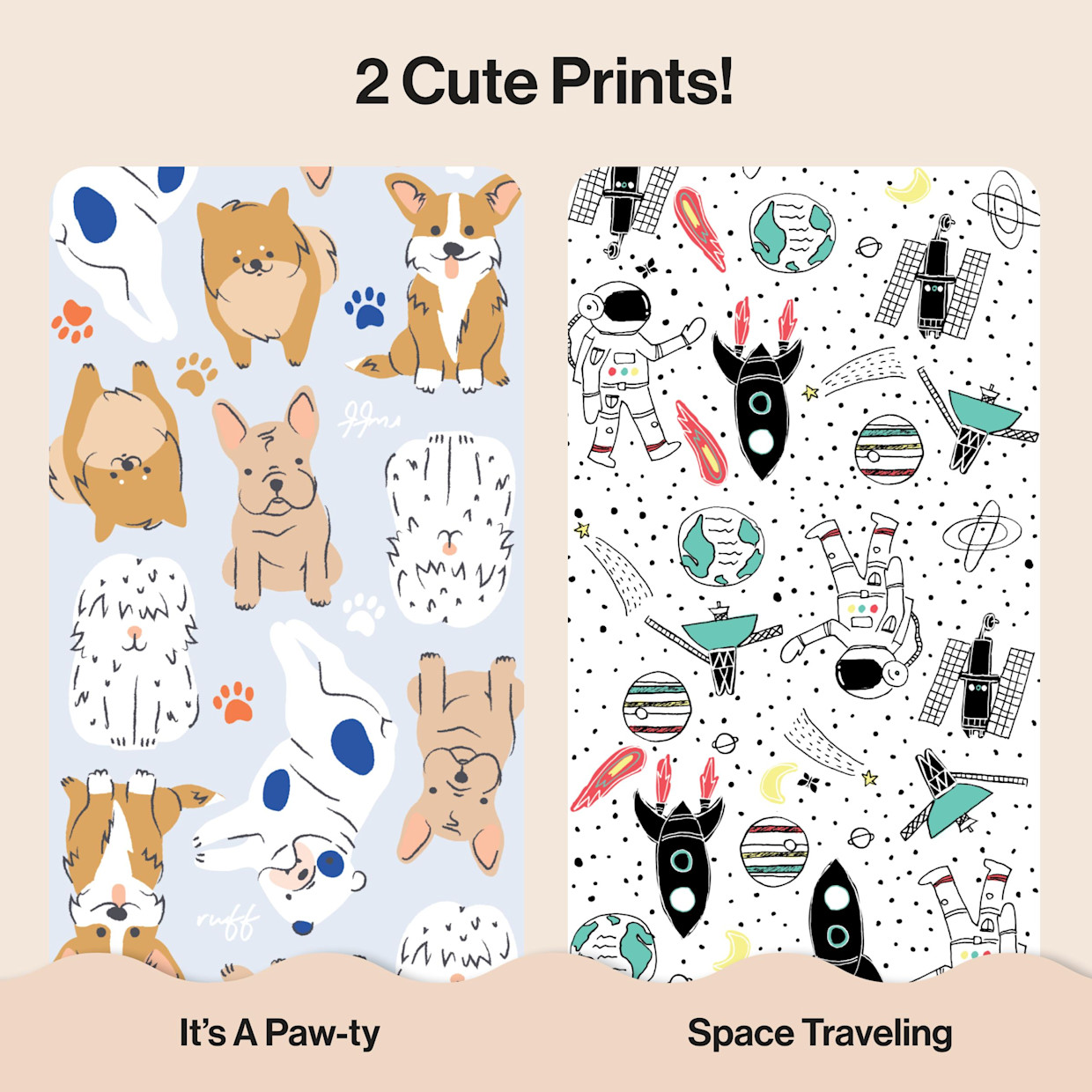 The Honest Company Clean Conscious Disposable Diapers Size 3-5 - Space Travel + It's A Pawty, Size 3, 62 Count.