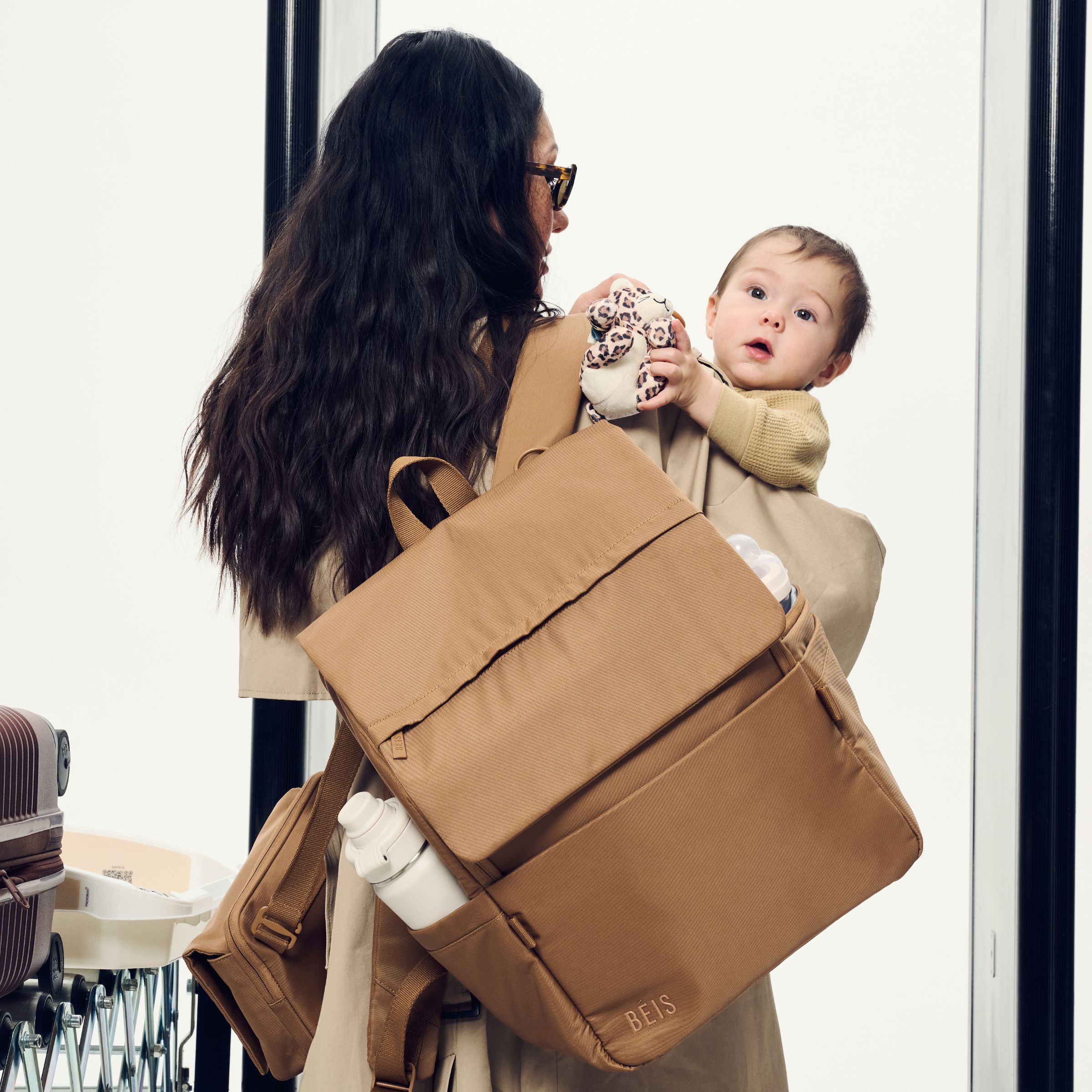 BEIS Travel The Ultimate Diaper Backpack - Camel.