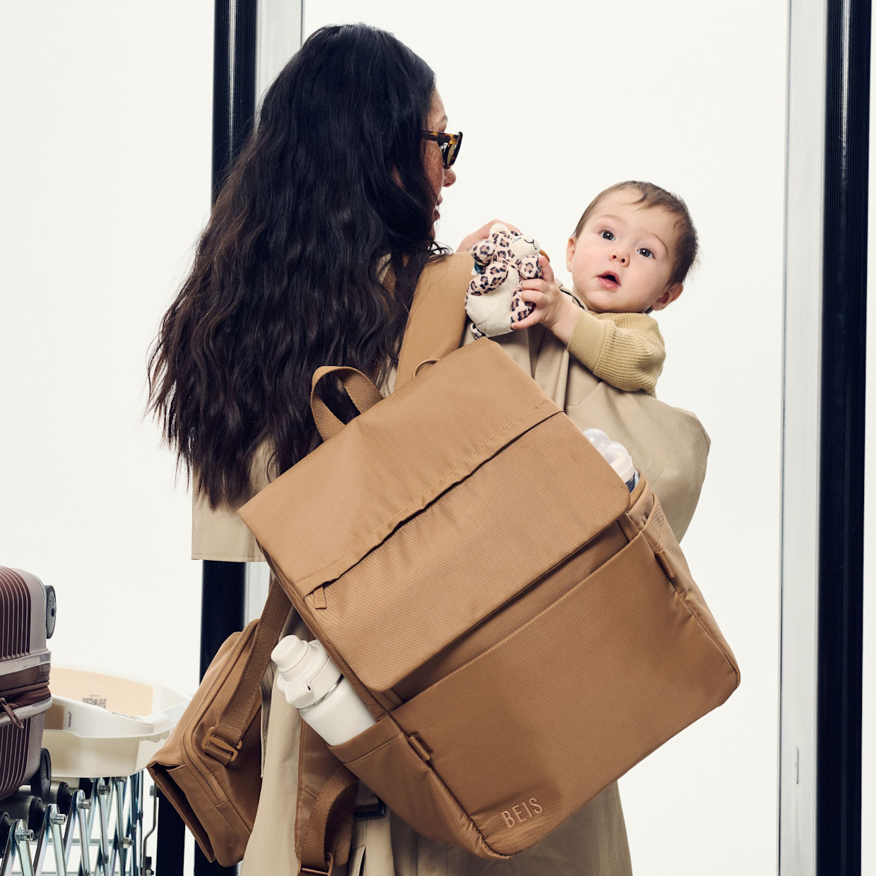 BEIS Travel The Ultimate Diaper Backpack - Camel.