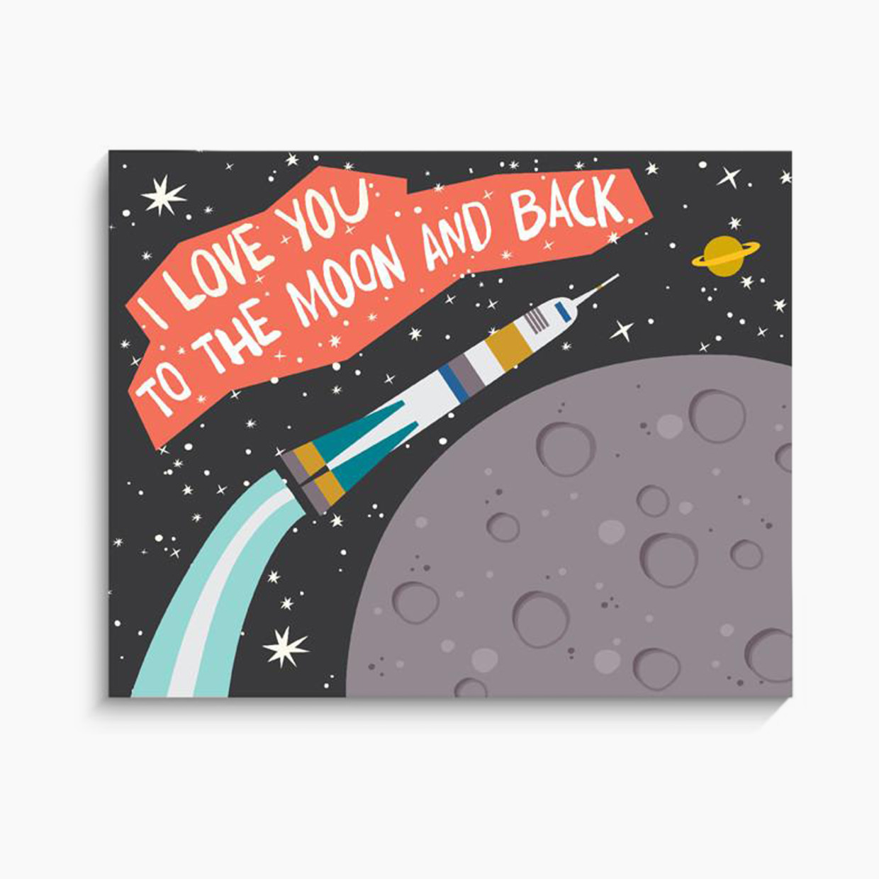 Lucy Darling Art Print - Rocket To The Moon, 8" X 10".