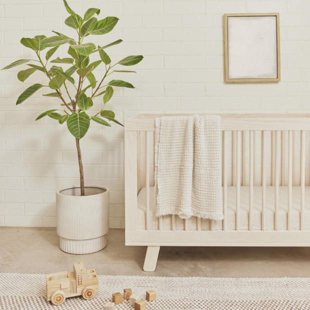 babyletto Hudson 3-in-1 Convertible Crib with Toddler Bed Conversion Kit - Washed Natural.