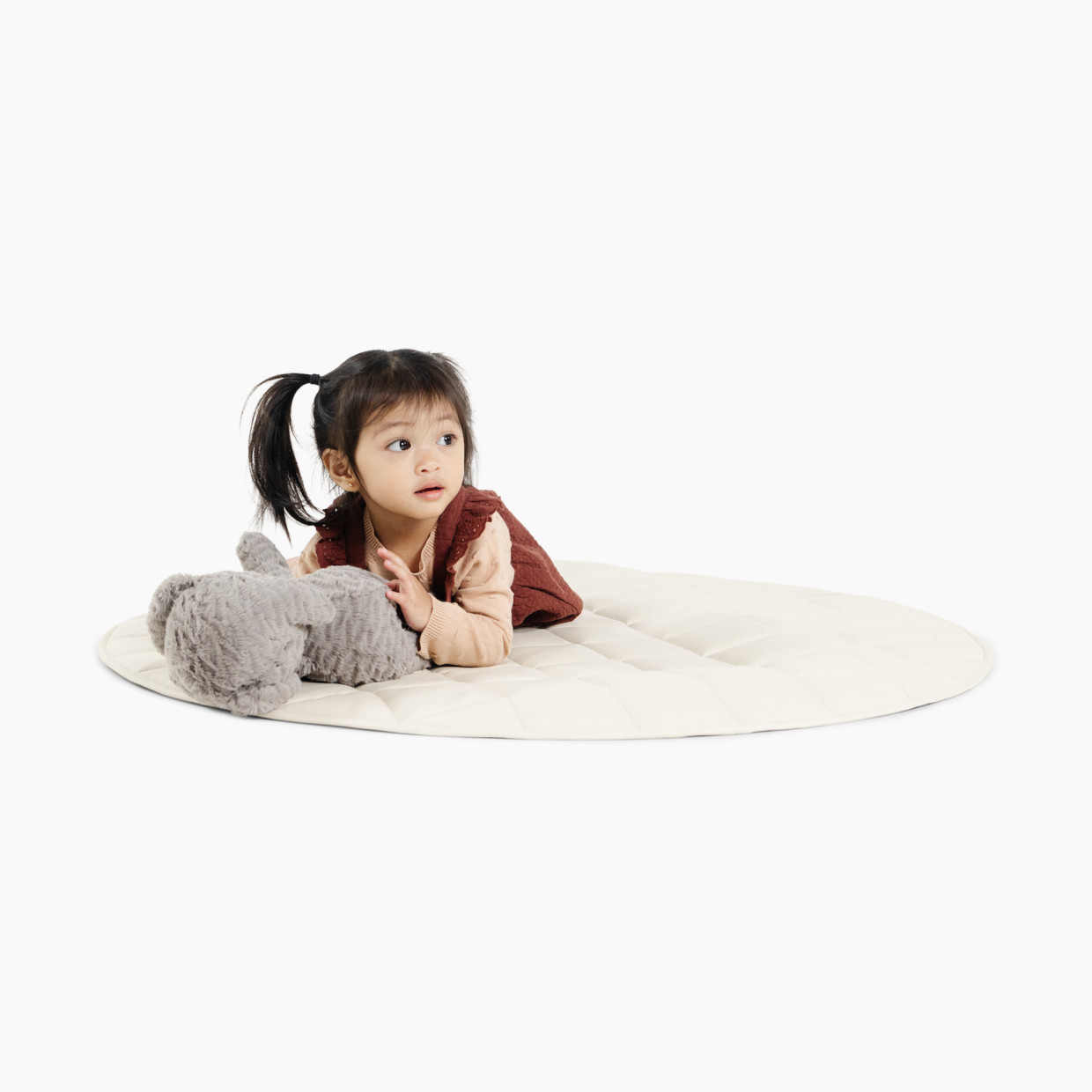 Gathre Circle Quilted Play Mat - Ivory.