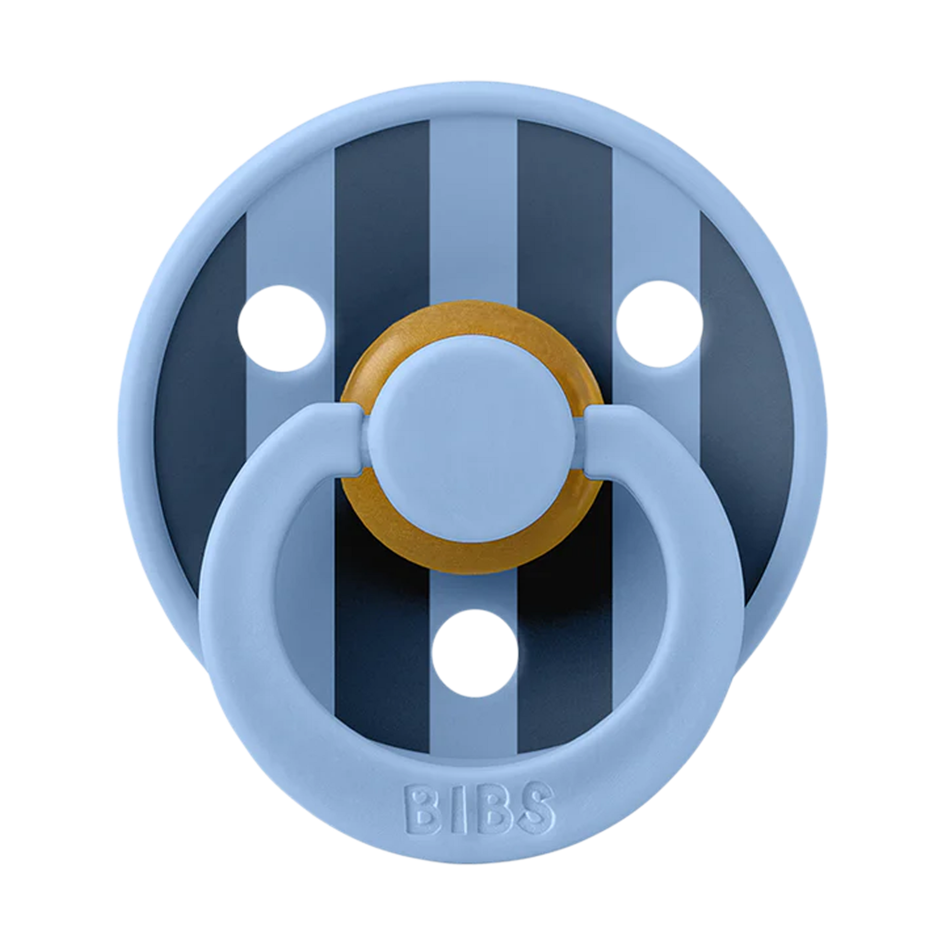 BIBS Studio Pin Colour Natural Rubber Pacificier (2-pack) - Sky Blue, Size 1.