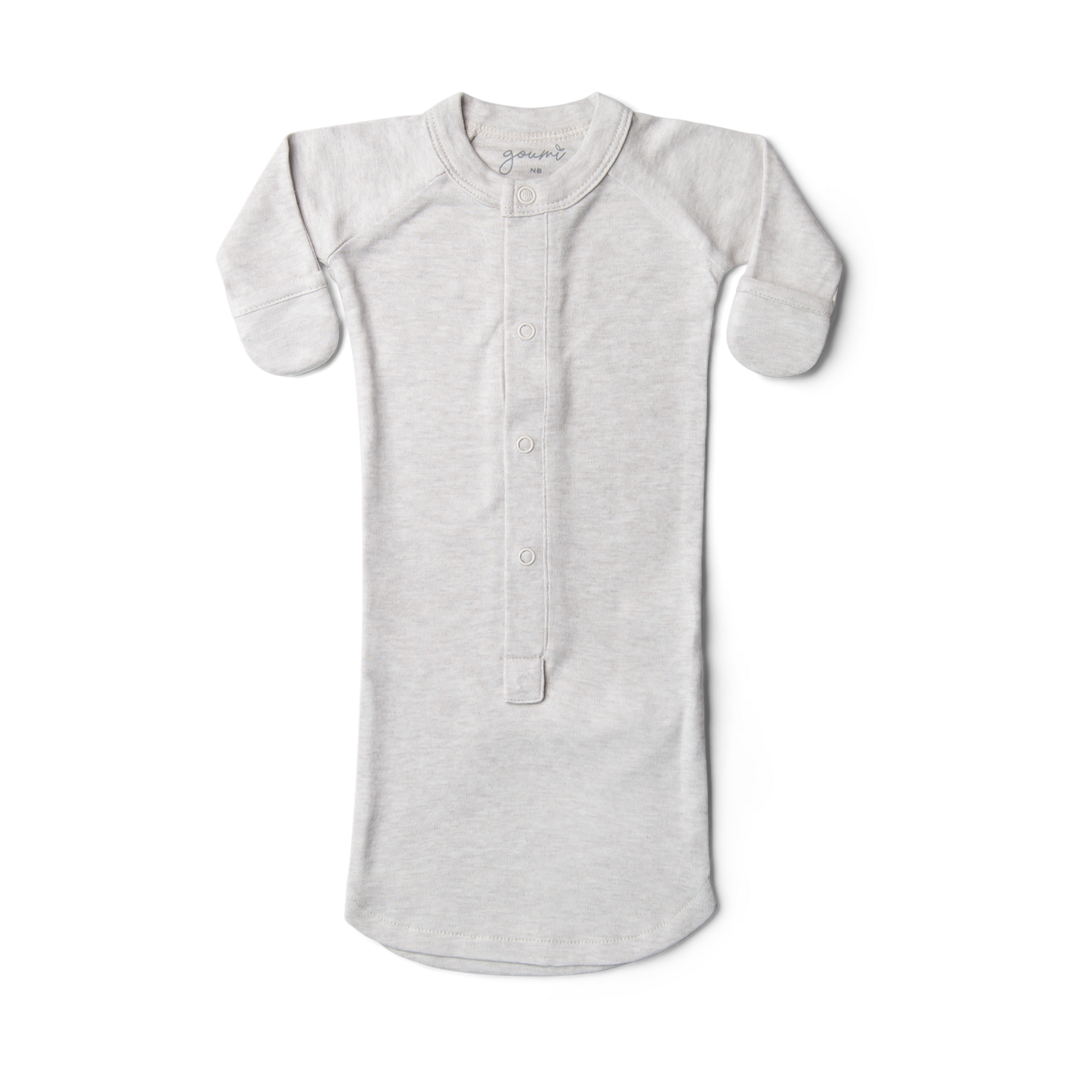 Goumi Kids 24hr Convertible Sleeper Baby Gown - Storm Gray, Newborn.