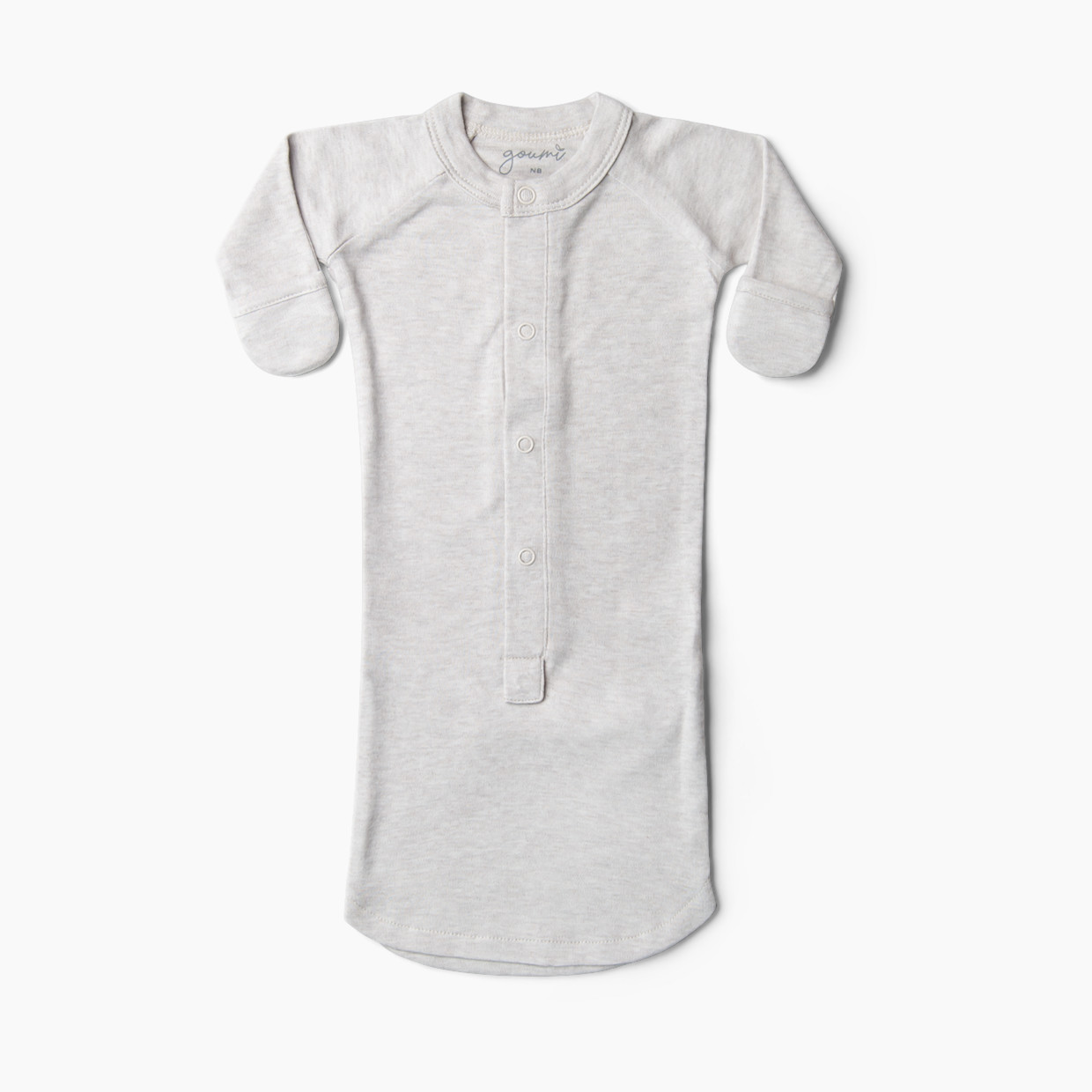 Goumi Kids 24hr Convertible Sleeper Baby Gown - Storm Gray, 0-3 M.