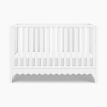 DaVinci Sammy Scallop 4-in-1 Convertible Crib in White, GREENGUARD Gold Certified